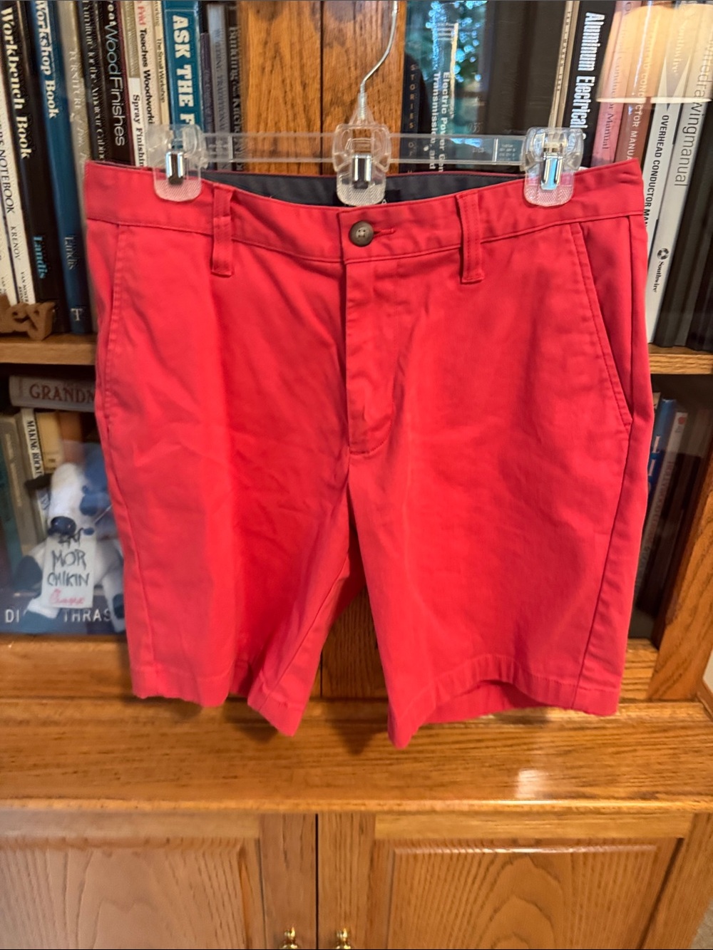 Nautica Red Flat Front Men's Shorts